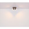 Globo Linca Plafondlamp, Plafondspot, Wandlamp, Muurspot Natuurlijke kleuren, Zwart, 2-lichts