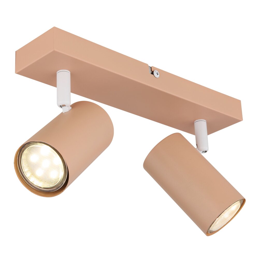 Globo Robby Plafondlamp, Plafondspot, Wandlamp, Muurspot Roze, 2-lichts main product photo