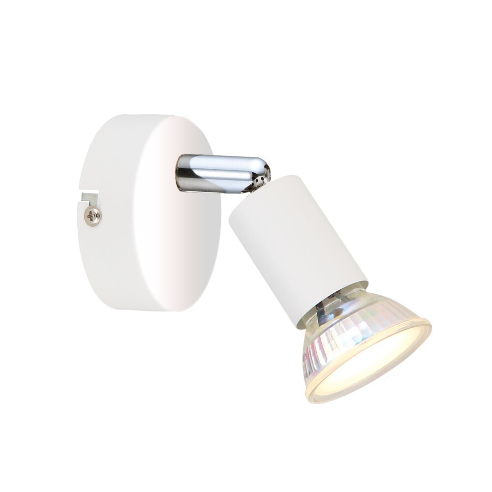 Globo Matrix Plafondlamp, Plafondspot, Wandlamp, Muurspot Chroom, Wit, 1-licht main product photo