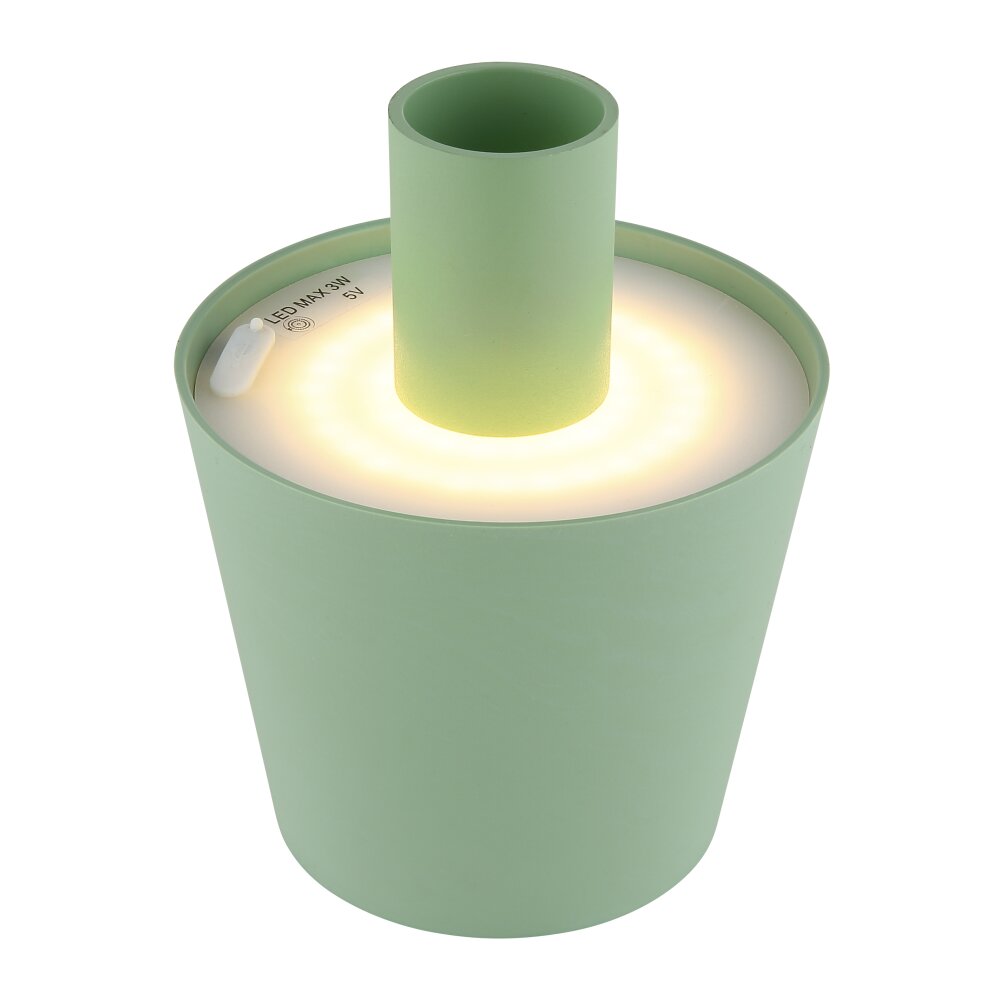 Globo Vannie Tafellamp LED Groen, 1-licht