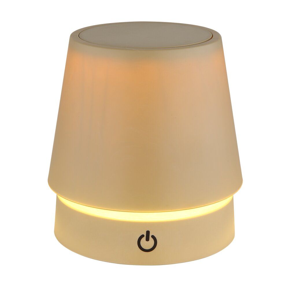 Globo Carlos Tafellamp LED Chroom, Zandkleurig, 1-licht main product photo
