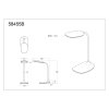 Globo Botal Tafellamp LED Zwart, 1-licht