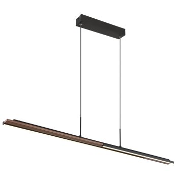 Globo Quito Hanglamp LED Donkerbruin, Zwart, 1-licht Globo Quito Hanglamp LED Donkerbruin, Zwart, 1-licht