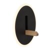 Globo Avery Wandlamp LED Donkerbruin, Zwart, 1-licht