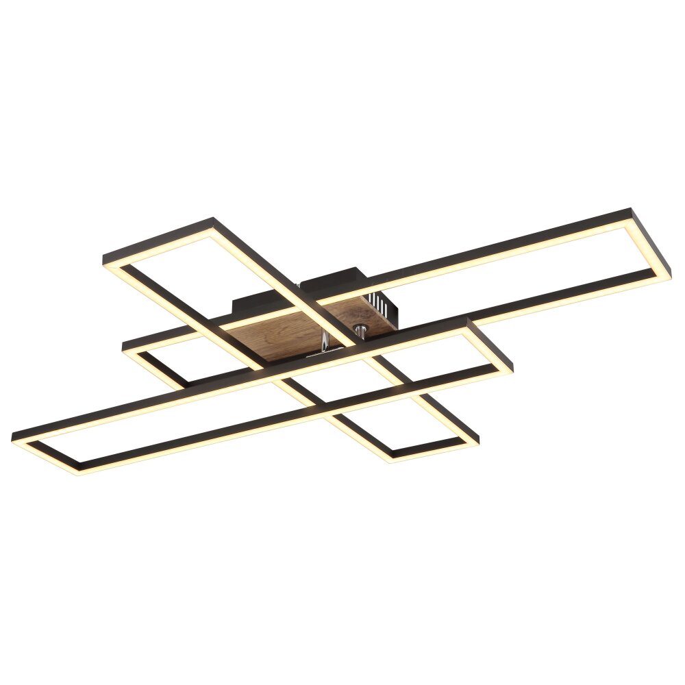 Globo Dakari Plafondlamp LED Natuurlijke kleuren, Zwart, 1-licht main product photo