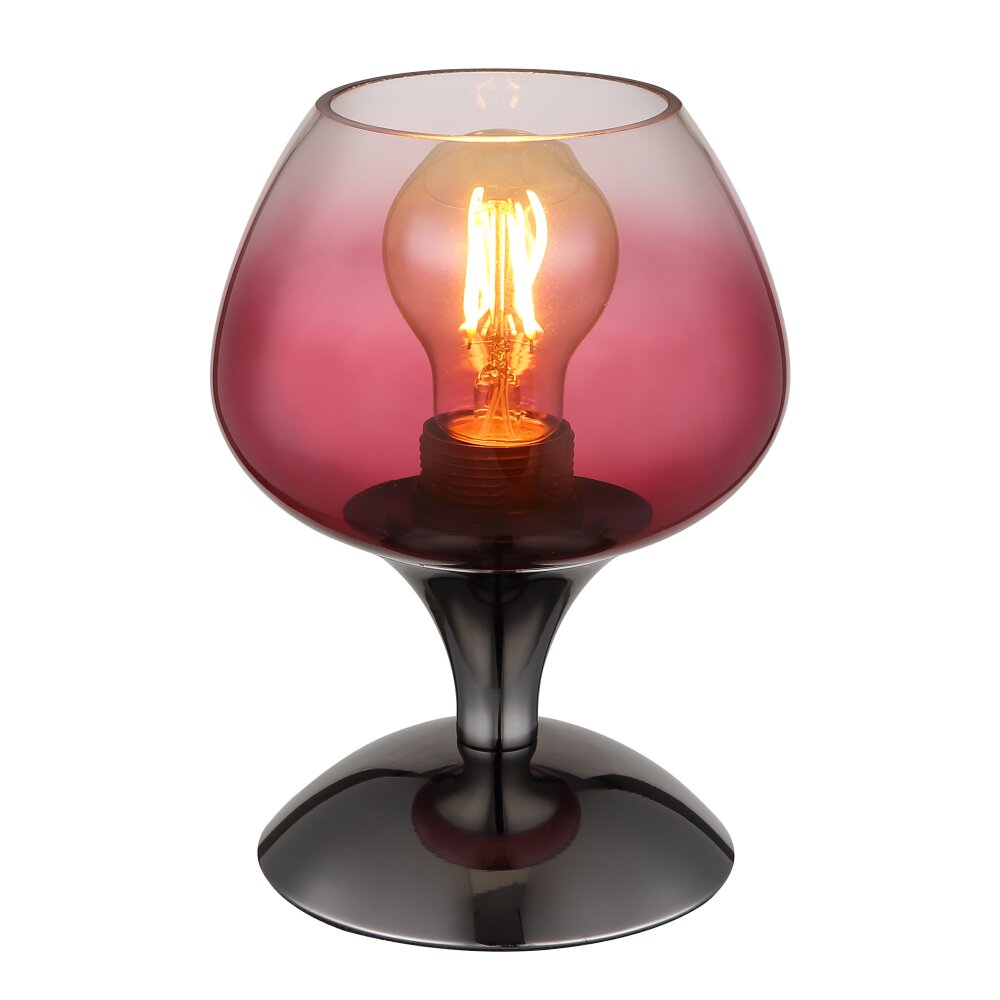 Globo Maxy Tafellamp Chroom, Zwart, 1-licht main product photo