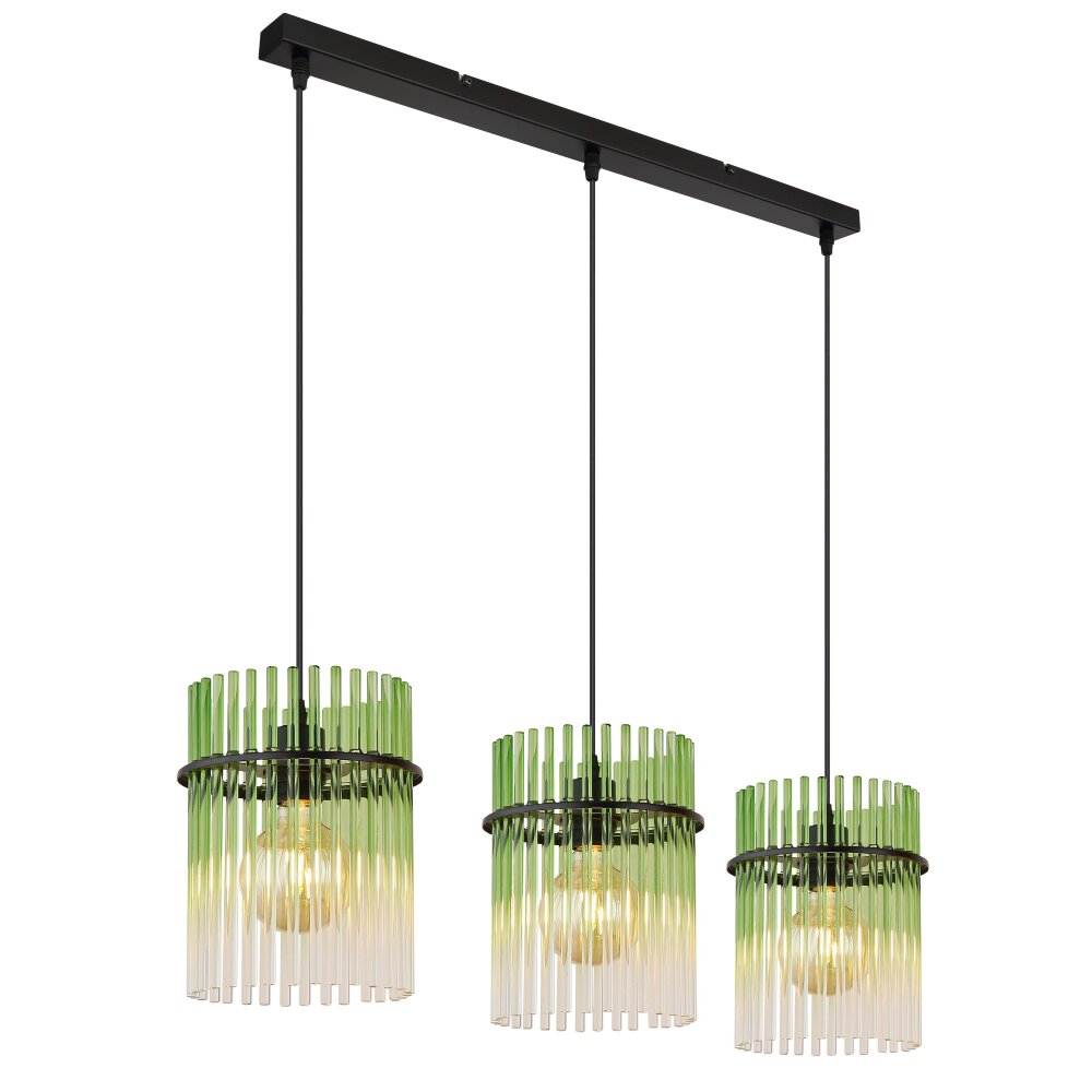 Globo Gorley Hanglamp Zwart, 3-lichts main product photo