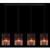 Globo Gorley Hanglamp Zwart, 4-lichts