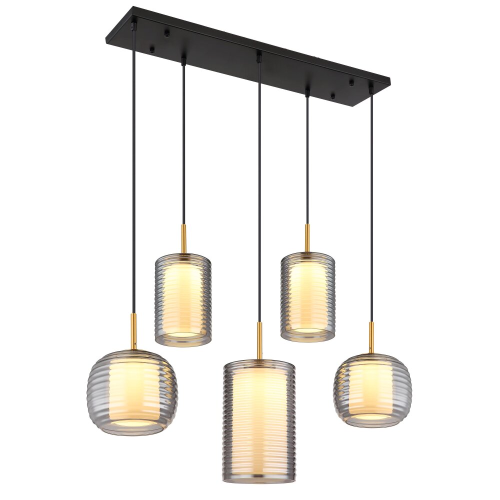 Globo Lampigna Hanglamp LED Messing, Zwart, 1-licht main product photo