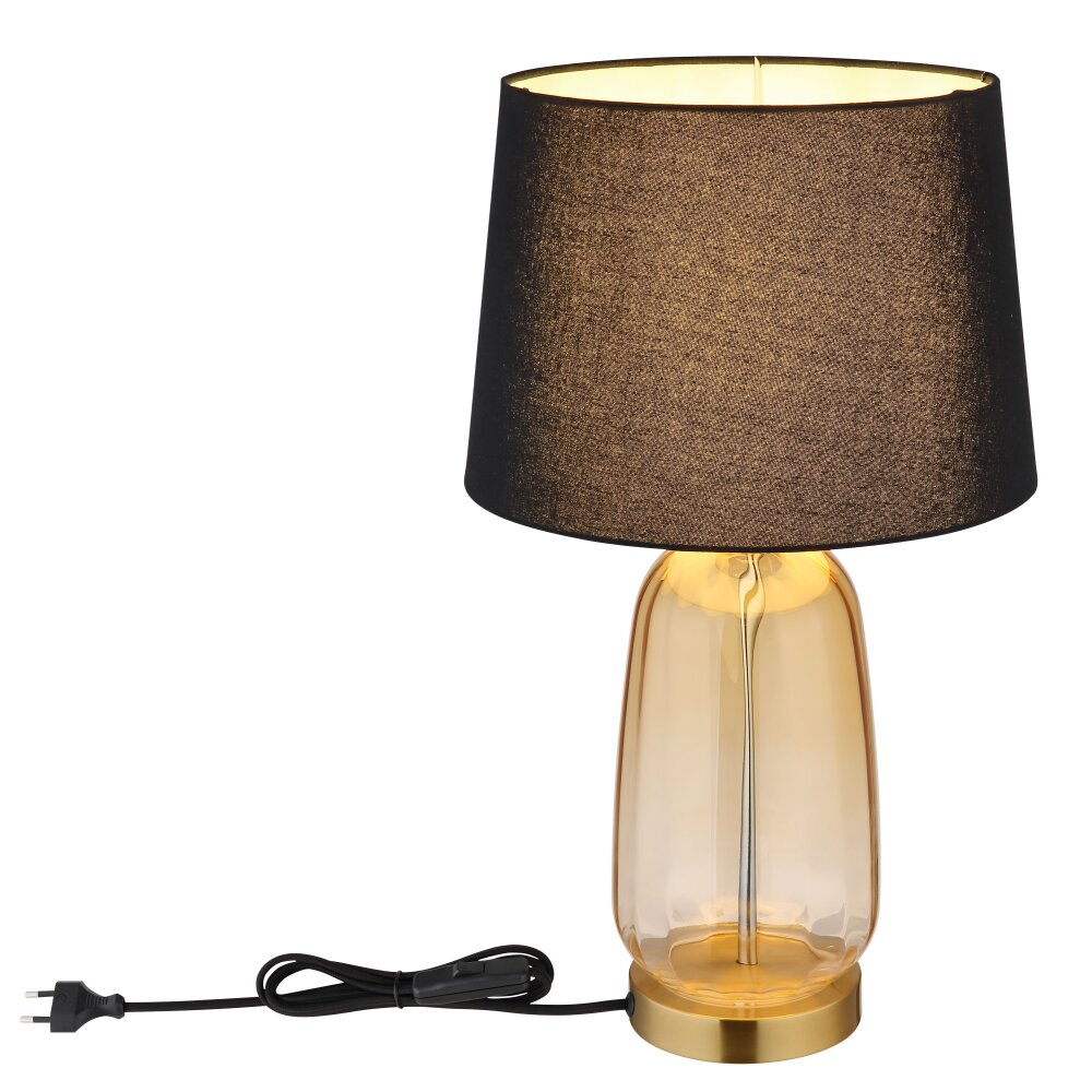 Globo Classy Tafellamp Amber, Messing, 1-licht