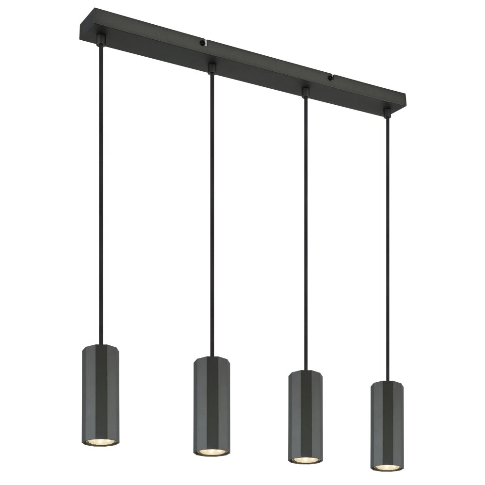 Globo James Hanglamp Grijs, 4-lichts main product photo