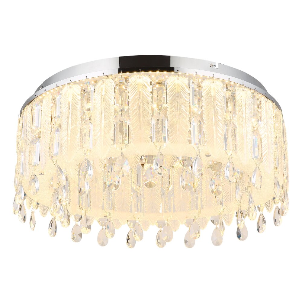 Globo Klunka Plafondlamp LED Chroom, 1-licht, Afstandsbediening