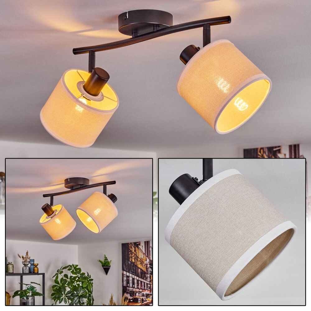 Bassagoda Plafondlamp Zwart, 2-lichts main product photo