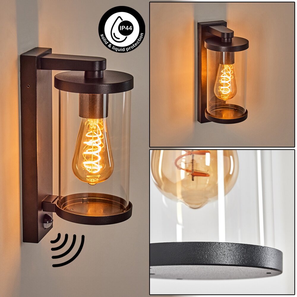 Telhada Buitenlicht, Wandlamp voor buiten Zwart, 1-licht, Bewegingsmelder main product photo