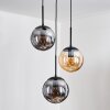 Gastor Hanglamp, Kogellampje Amber, Rookkleurig, 3-lichts