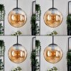 Gastor Hanglamp, Kogellampje Amber, 3-lichts