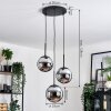 Gastor Hanglamp, Kogellampje Chroom, Rookkleurig, 3-lichts