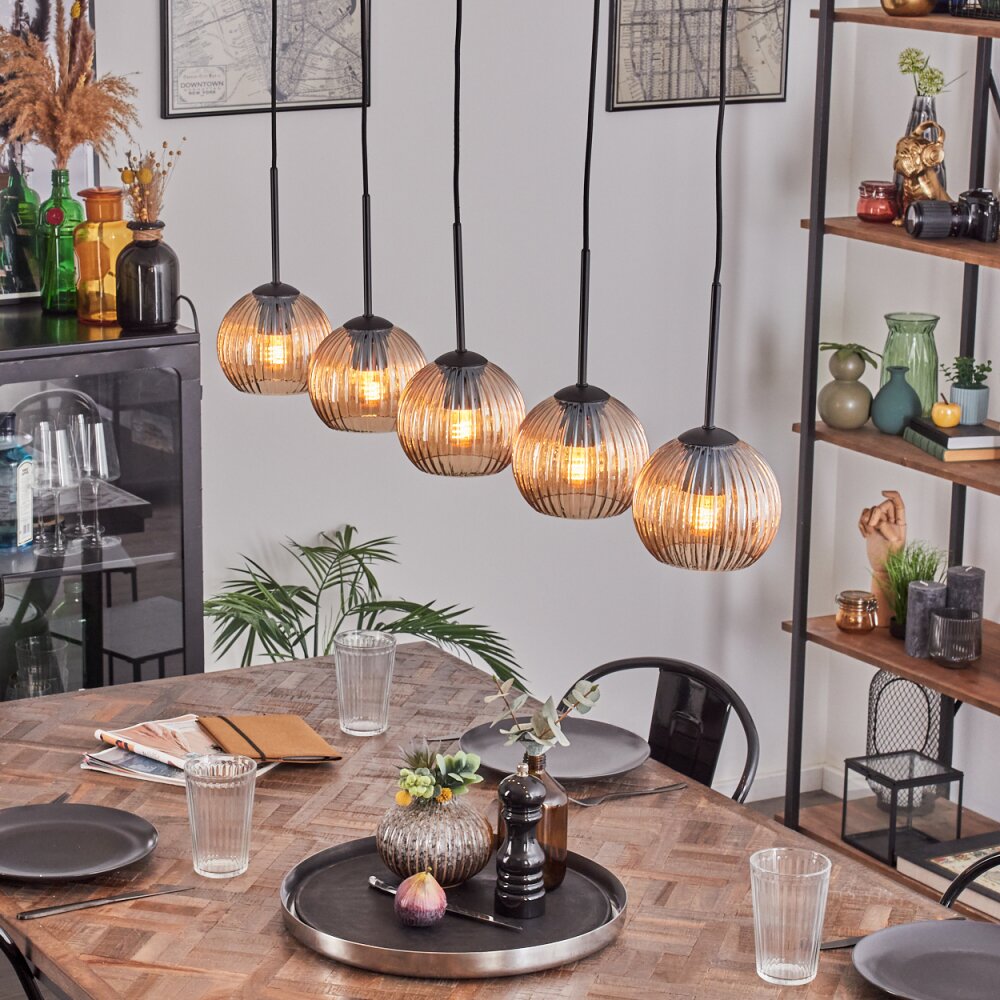 Koyoto Kogellampje, Hanglamp Zwart, 5-lichts main product photo