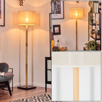 Bassagoda Staande lamp Natuurlijke kleuren, Zwart, 1-licht Bassagoda Staande lamp Natuurlijke kleuren, Zwart, 1-licht