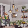 Apedo Hanglamp, Kogellampje, Hanglamp Duidelijk, Rookkleurig, 4-lichts