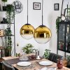 Gastor Hanglamp, Kogellampje, Hanglamp Goud, Duidelijk, 2-lichts