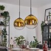 Gastor Hanglamp, Kogellampje, Hanglamp Goud, Duidelijk, 2-lichts