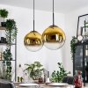 Gastor Hanglamp, Kogellampje, Hanglamp Goud, Duidelijk, 2-lichts
