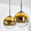 Gastor Hanglamp, Kogellampje, Hanglamp Goud, Duidelijk, 2-lichts