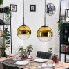 Gastor Hanglamp, Kogellampje, Hanglamp Goud, Duidelijk, 2-lichts
