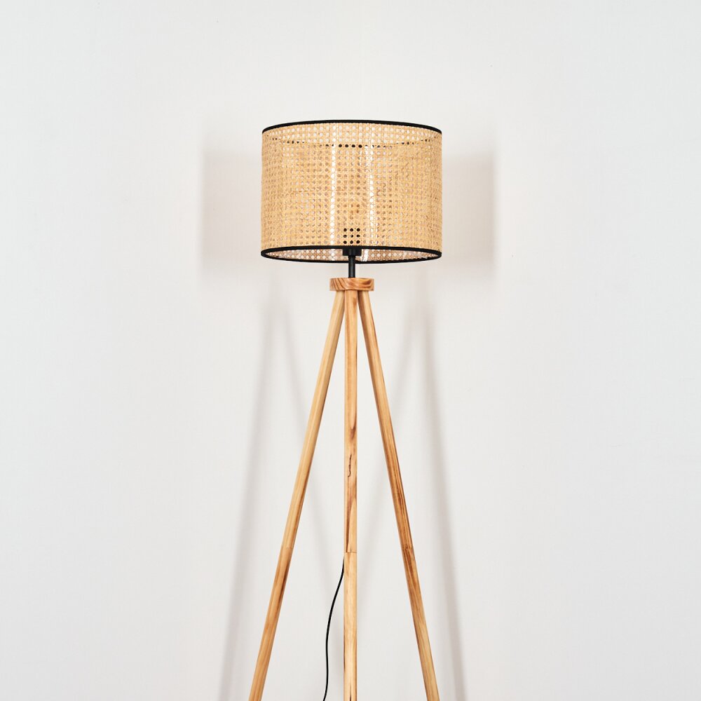 Ramila Staande lamp Natuurlijke kleuren, Zwart, 1-licht