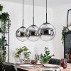 Gastor Hanglamp, Kogellampje, Hanglamp Chroom, Duidelijk, Rookkleurig, 3-lichts