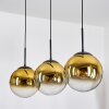 Gastor Hanglamp, Kogellampje, Hanglamp Goud, Duidelijk, 3-lichts