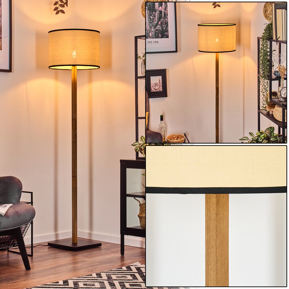 Chellas Staande lamp Natuurlijke kleuren, Zwart, 1-licht main product photo