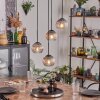 Koyoto Hanglamp, Kogellampje, Hanglamp Duidelijk, Rookkleurig, 4-lichts