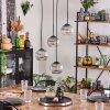 Koyoto Hanglamp, Kogellampje, Hanglamp Duidelijk, Rookkleurig, 4-lichts