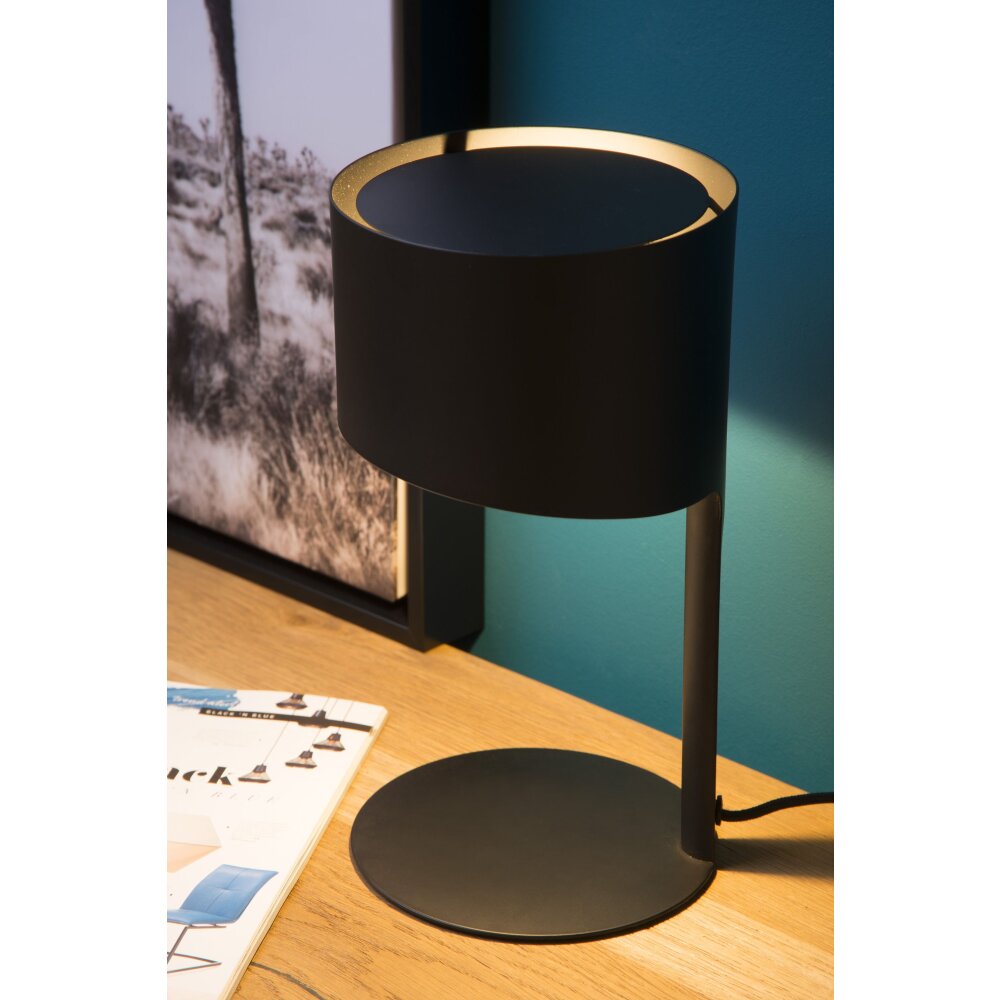 Lucide KNULLE Tafellamp Zwart, 1-licht main product photo