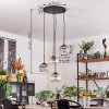 Koyoto Hanglamp, Kogellampje, Hanglamp Amber, Duidelijk, Rookkleurig, 4-lichts