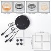 Koyoto Hanglamp, Kogellampje, Hanglamp Amber, Duidelijk, Rookkleurig, 4-lichts