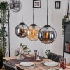 Gastor Hanglamp, Kogellampje, Hanglamp Amber, Rookkleurig, 3-lichts