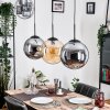 Gastor Hanglamp, Kogellampje, Hanglamp Amber, Rookkleurig, 3-lichts