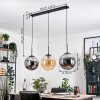 Gastor Hanglamp, Kogellampje, Hanglamp Amber, Rookkleurig, 3-lichts