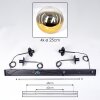 Gastor Hanglamp, Kogellampje, Hanglamp Goud, Duidelijk, 4-lichts