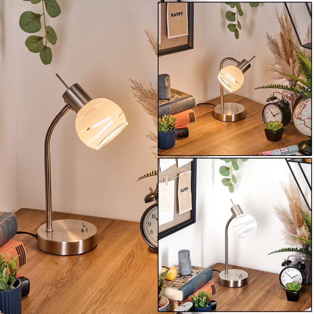 Warga Tafellamp, Leeslamp Nikkel mat, 1-licht main product photo