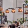 Koyoto Hanglamp, Kogellampje, Hanglamp Koperkleurig, 3-lichts
