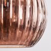 Koyoto Hanglamp, Kogellampje, Hanglamp Koperkleurig, 3-lichts