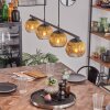 Koyoto Hanglamp, Kogellampje, Hanglamp Goud, Duidelijk, 4-lichts
