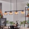 Koyoto Hanglamp, Kogellampje, Hanglamp Amber, Duidelijk, 4-lichts