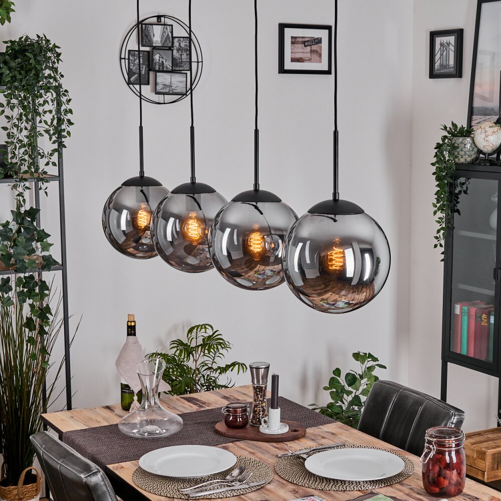 Gastor Hanglamp, Kogellampje, Hanglamp Rookkleurig, 4-lichts main product photo