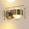 Indore Muurlamp LED Nikkel mat, 2-lichts