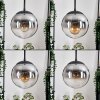 Gastor Hanglamp, Kogellampje, Hanglamp Duidelijk, Rookkleurig, 5-lichts